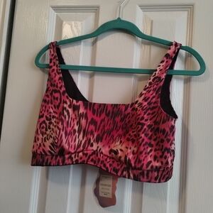 YITTY Vibrant Pink Leopard Sports Bra